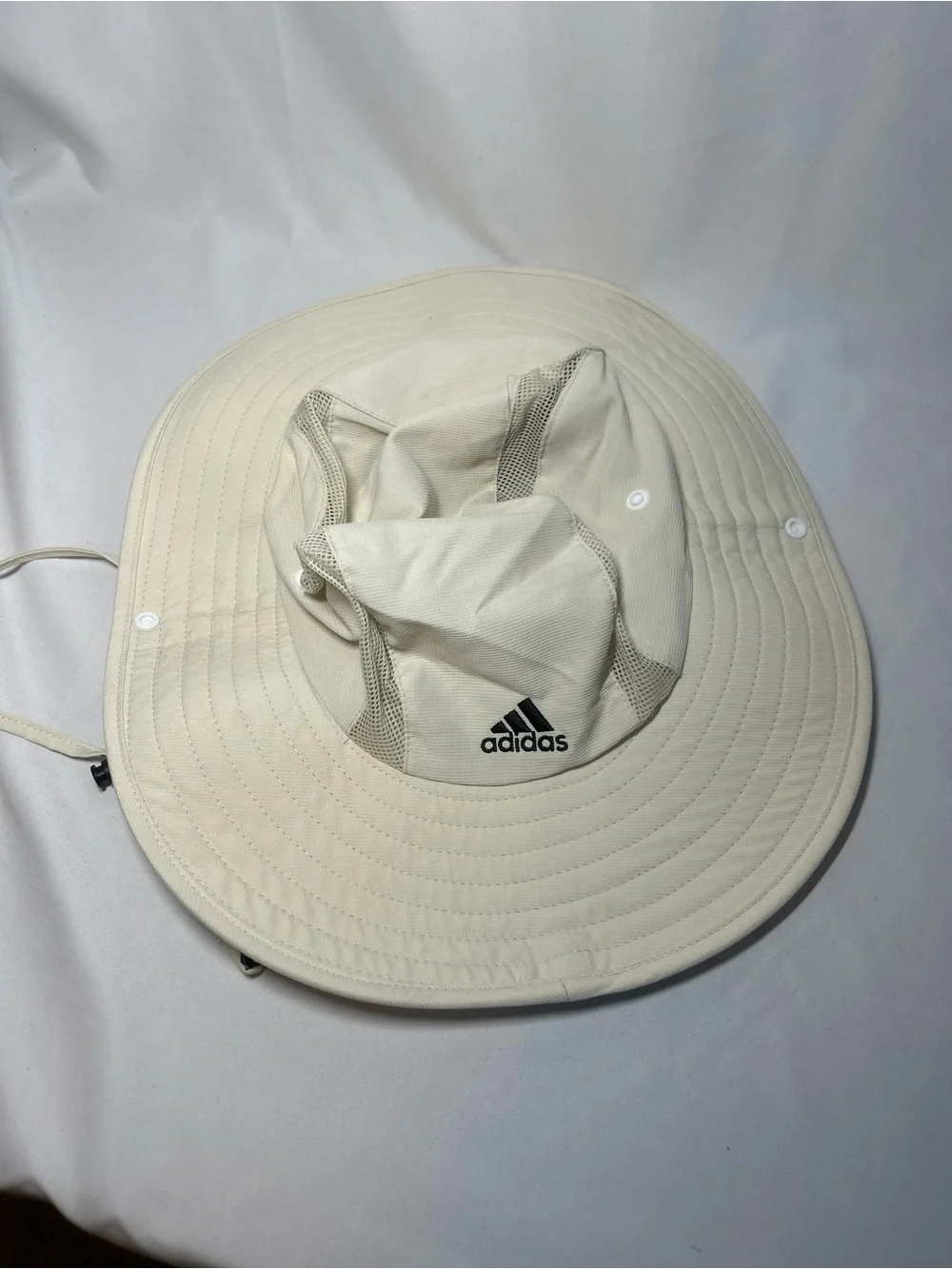 Adidas Boonie Bucket Hat Cream Wide Brim UPF Sun Hiking Fishing M/L Adult